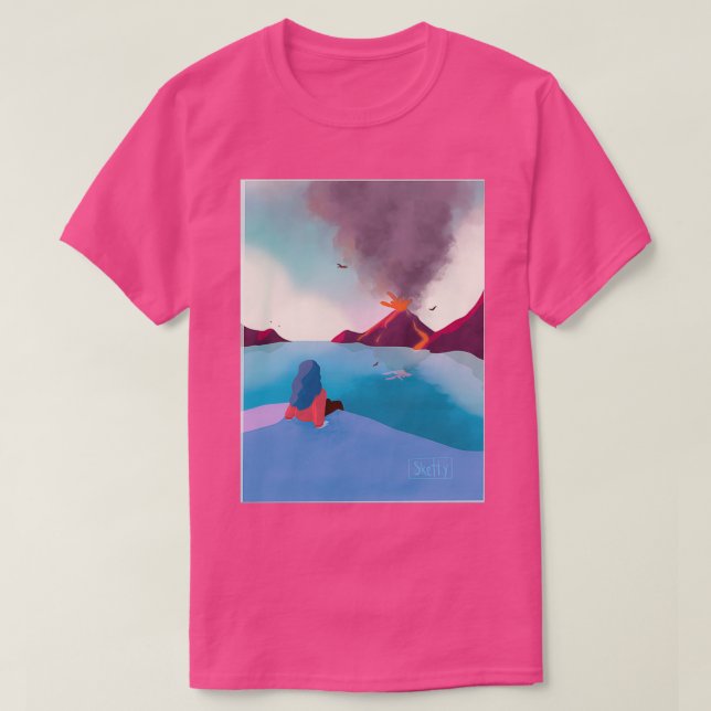 Camiseta Azul-montanha (Frente do Design)