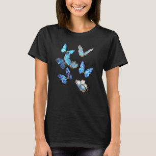 Camiseta Azul Morpho Borboleta Entomologia Lepidopterogia