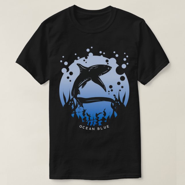 Camiseta Azul Oceano (Frente do Design)