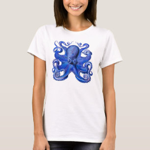 Camiseta Azul Octopus Haeckel