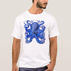 Camiseta Azul Octopus Haeckel