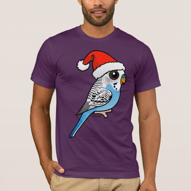 Camiseta Azul papai noel (Frente)