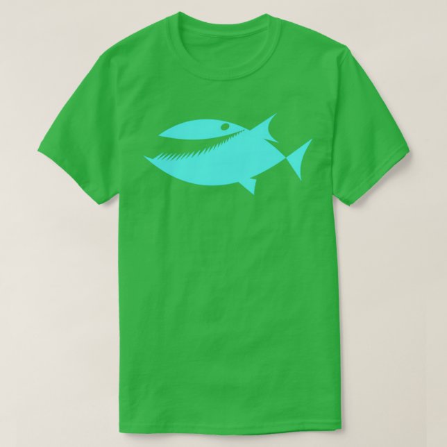 Camiseta Azul-peixe (Frente do Design)