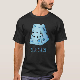 Camiseta Azul Queijo Engraçado Comida Arma Escuro BG