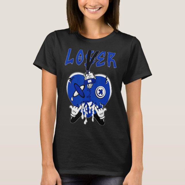 Camiseta Azul Raio 5s para combinar com o Perdedor Lover He (Frente)