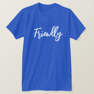 Camiseta azul real slim fit amigável para homens