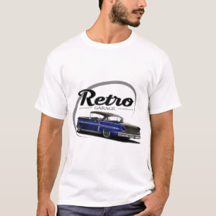 Camiseta Azul retro do Impala da garagem