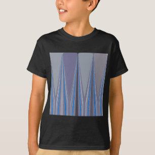 Camiseta Azul, Roxo, Cinza de Arte Chevron