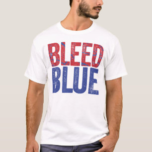 Camiseta Azul sangrado