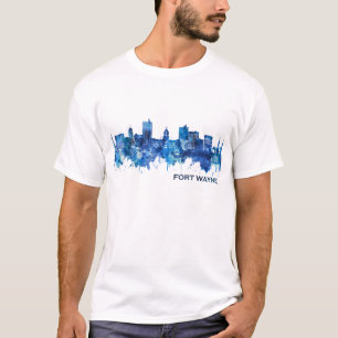 Camiseta Azul Skyline Fort Wayne Indiana