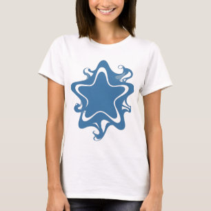 Camiseta Azul Snappy BLUE STAR Declaração Design
