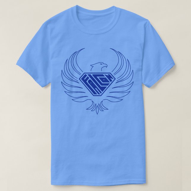 Camiseta Azul SuperEmpoderado com Falcão (Frente do Design)