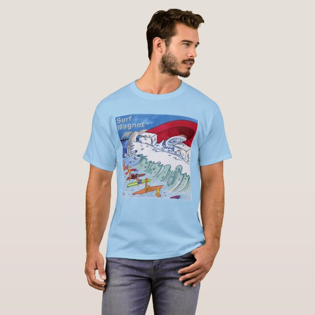 Camiseta azul surf Magnet (Frente Completa)