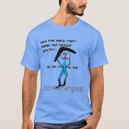 Camiseta Azul, "Tia Love", Longa Folga, Boomerangado