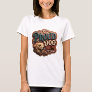 Camiseta Azul Turquesa Marcante MÃE DE CACHORRO PROUD DOG M