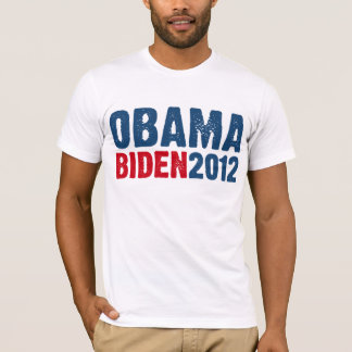 Camiseta Azul/vermelho de Obama Biden