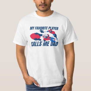 Camiseta Azul Vermelho Futebol Masculino Espírito Geral Pai