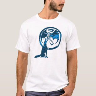 Camiseta azul Wolf & Dragon