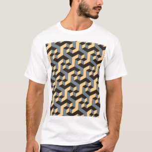 Camiseta Azulejo Complexo Geométrico de Silver Ivory
