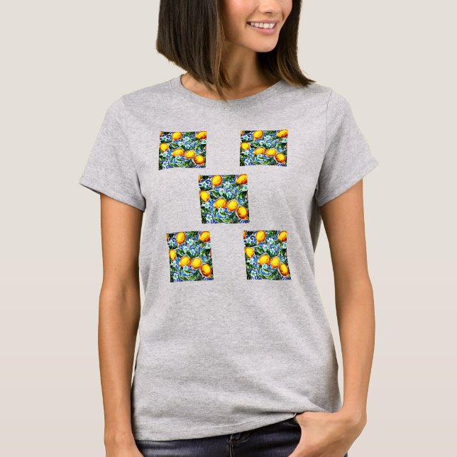 Camiseta Azulejo de Limão Mediterrâneo (Frente)