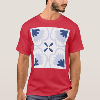 Camiseta Azulejo mediterrânico Blue amp White Beauely Sicil