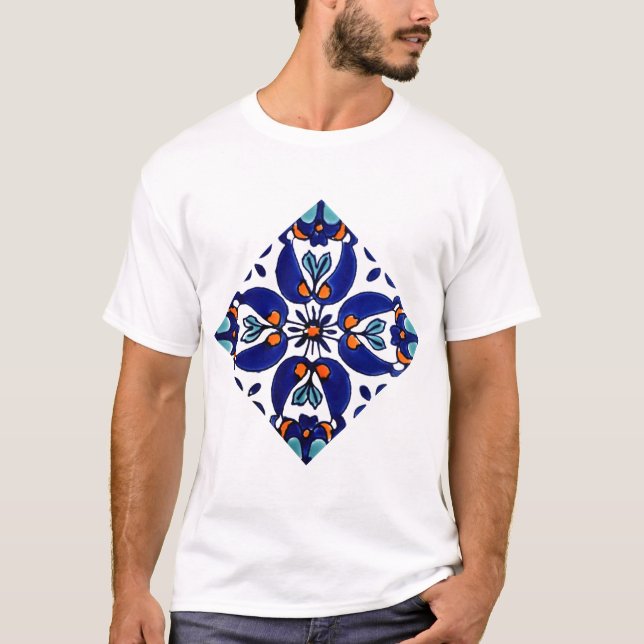 Camiseta Azulejo mexicano Talavera Terracotta nº 1 (Frente)