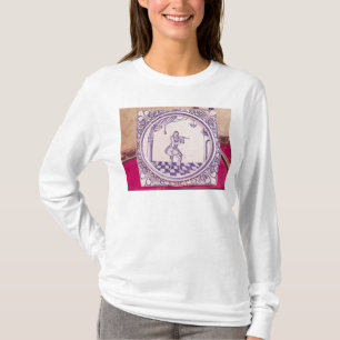 Camiseta Azulejo que descreve um clarinetist, 1706