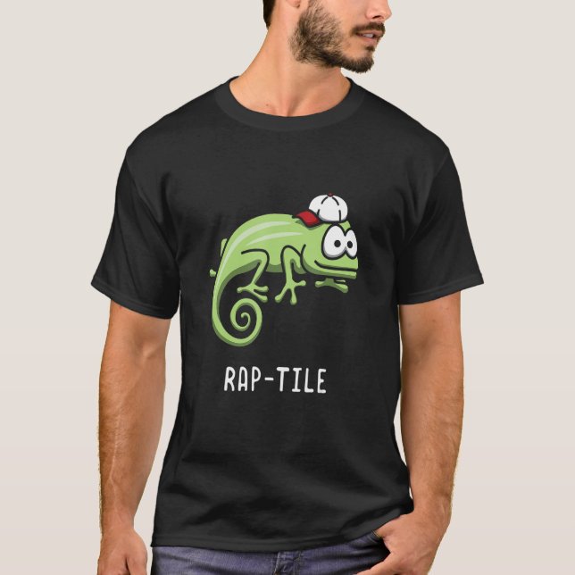 Camiseta azulejo Rapper Reptile Hip hop Rap Music (Frente)