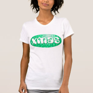 Camiseta Azulejos da Disco Jade 'xmas' senhoras petitas bra