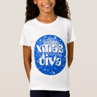 Azulejos de Disco Amarradas "xmas diva" Azul Escur