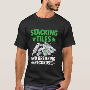 Camiseta Azulejos de Empilhamento e Quebra de Recordes Jogo
