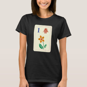 Camiseta Azulejos de Jogo Mahjong chinês - Mah Jong - Fluxo