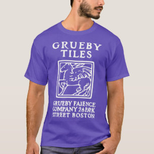 Camiseta Azulejos De Potência De Arte Grueby Ilustração Vin