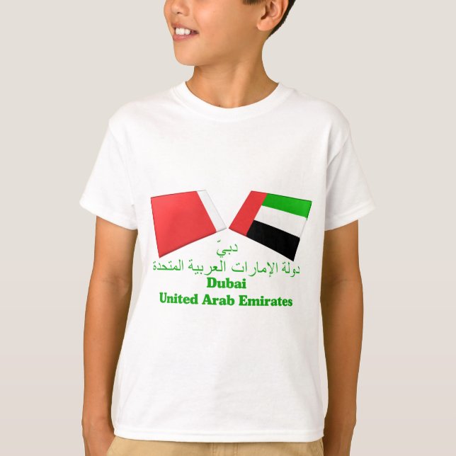 Camiseta Azulejos de Sinalizador UAE e Dubai (Frente)