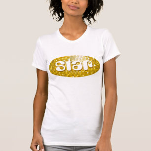 Camiseta Azulejos "Dourado" "estrela" senhoras petitas bran