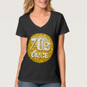 Camiseta Azulejos "Dourados" 'Disco 70s' senhoras preto no