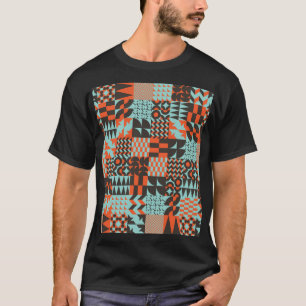 Camiseta Azulejos geométricos mosaicos, padrão elegante sem