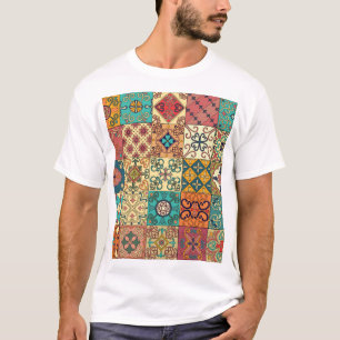 Camiseta Azulejos Portugueses: padrão uniforme do estilo Az