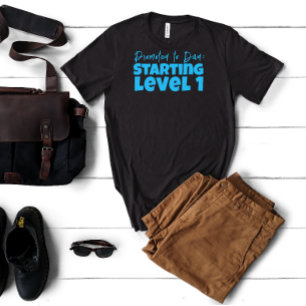 Camiseta Azure Blue Letter humor no primeiro dia do pai