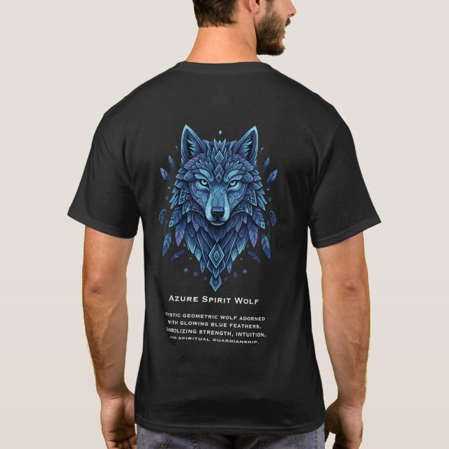 Camiseta Azure Spirit Wolf (Verso)