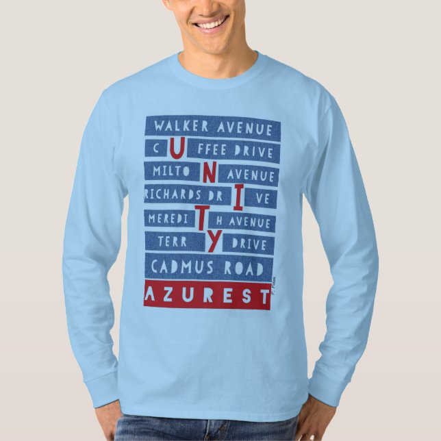 Camiseta AZUREST UNITY em nossa CommUNITY Long Sleeve (Frente)