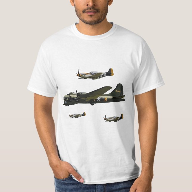 Camiseta B17 Bomber Flying Fortress WW2 Warplanes Gift  (Frente)