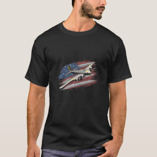 Camiseta B17 Bomber Ww2 Avião Plane Usa Bandeira Veterana