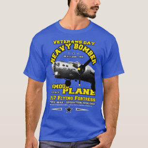 Camiseta B17 Fortaleza Voadora Veteranos-bomba