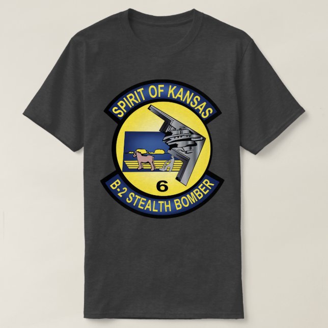 Camiseta B2 Spirit of Kansas Stealth Bomber wxt (Frente do Design)