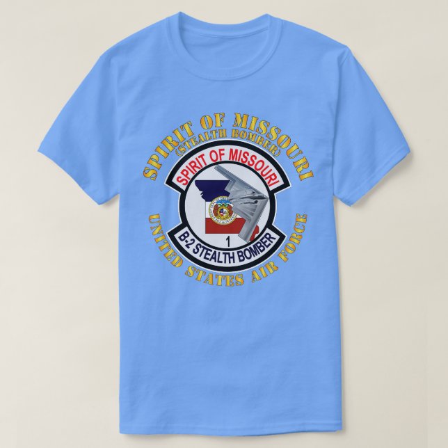 Camiseta B2 Spirit of Missouri Stealth Bomber (Frente do Design)