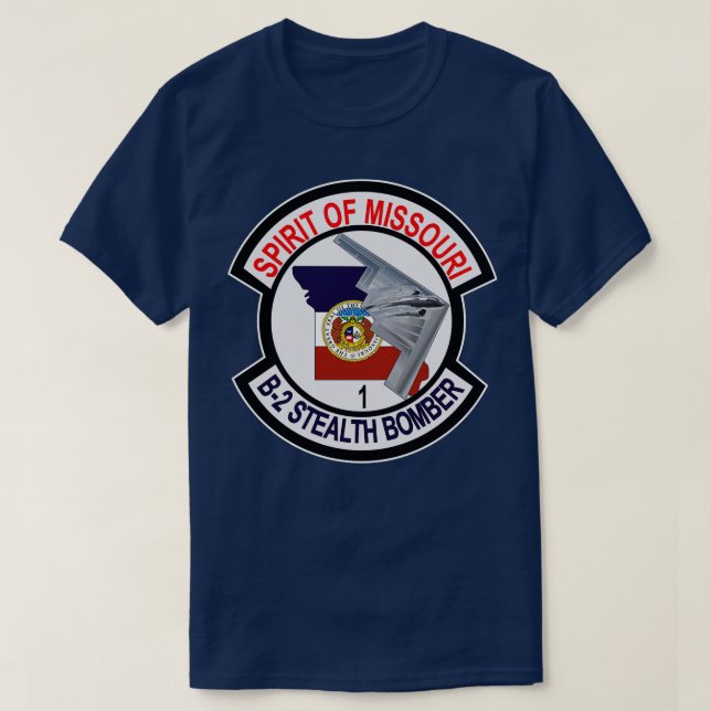 Camiseta B2 Spirit of Missouri Stealth Bomber wxt (Frente do Design)
