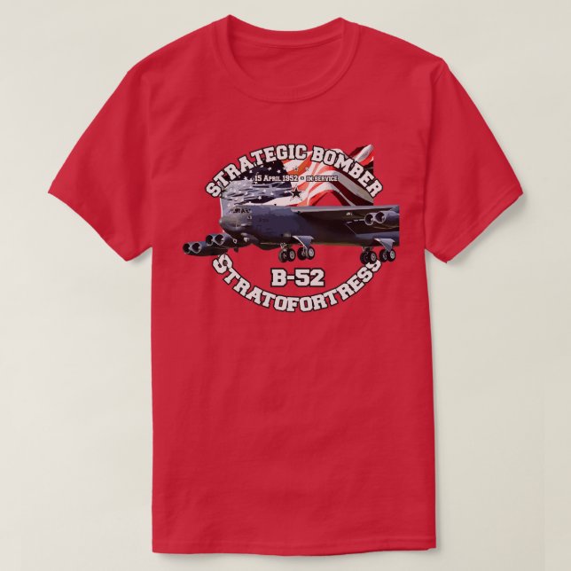 Camiseta B52 Bombardeiro estratégico estrategofortaleza (Frente do Design)