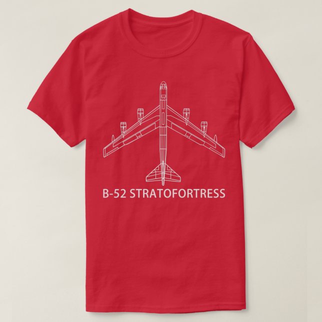 Camiseta B52 Planador Bombardeiro Stratofortaleza, Presente (Frente do Design)