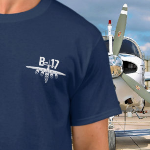 Camiseta B-17 Avião de Vintage Vetera Militar da Segunda Gu
